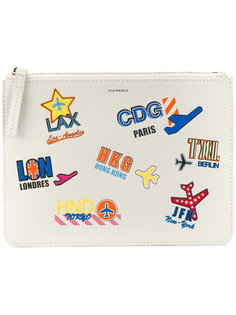 travel badge clutch Tila March