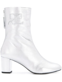 shearling zip up boots Courrèges