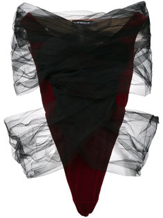 Velvet Body With Tulle Draping Y / Project