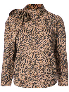 Cheetah pussybow blouse Ulla Johnson