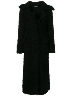 длинное текстурированное пальто Alexander McQueen