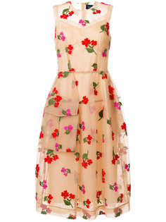платье с цветочной вышивкой Simone Rocha