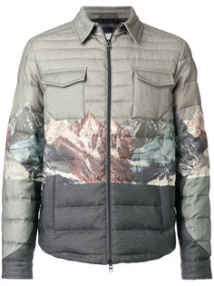 стеганое пальто с принтом гор Etro