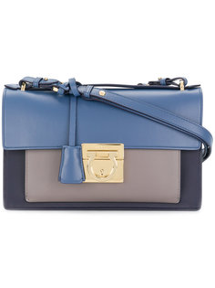 сумка на плечо дизайна "коло-блок" с застежкой Gancio Salvatore Ferragamo