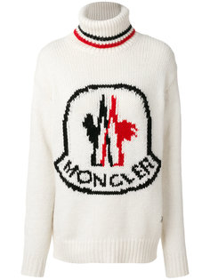 свитер с отворотом и логотипом  Moncler Gamme Rouge