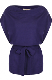 Шерстяной топ без рукавов с поясом Emilio Pucci