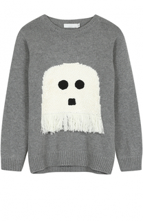 Свитер из смеси хлопка и шерсти с вышивкой Stella McCartney