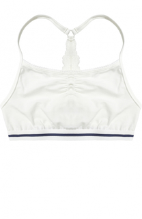 Хлопковый топ с кружевной отделкой Sanetta