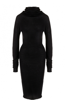 Платье из смеси хлопка и шерсти с высоким воротником Isabel Benenato