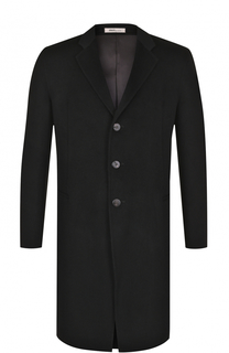 Однобортное кашемировое пальто с отложным воротником Armani Collezioni