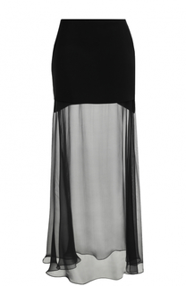 Мини-юбка с прозрачной шелковой вставкой Givenchy