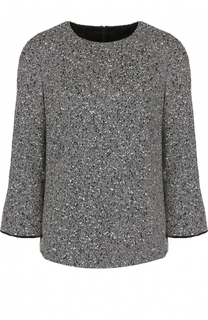 Шерстяной топ с укороченным рукавом Escada