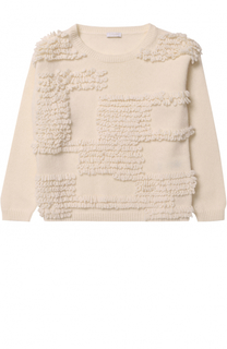 Шерстяной пуловер с декоративной отделкой Il Gufo