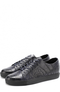 Кеды из кожи аллигатора на шнуровке Dami