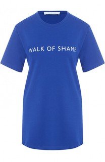 Хлопковая футболка с логотипом бренда Walk of Shame