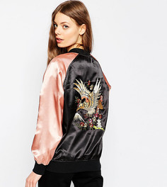Бомбер с цветочной вышивкой ASOS TALL Premium - Мульти