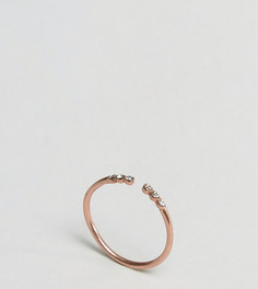 Серебряное кольцо с камнями и покрытием из розового золота ASOS - Медный