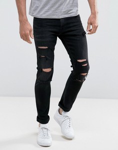 Зауженные рваные джинсы Calvin Klein - Черный