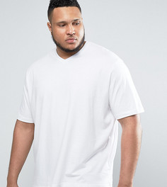 Белая футболка с V-образным вырезом Jacamo PLUS - Белый