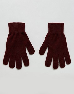 Трикотажные перчатки Pieces - Красный