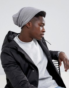 Свободная серая шапка-бини ASOS - Серый