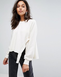 Джемпер с отделкой EVIDNT - Белый