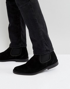 Черные замшевые ботинки челси Selected Homme Royce - Черный