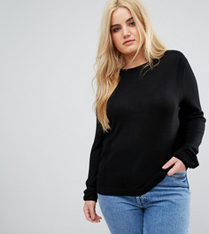 Джемпер с круглым вырезом ASOS CURVE - Черный