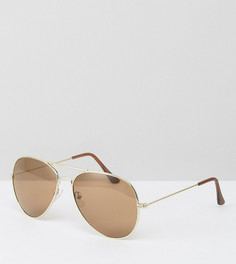 Солнцезащитные очки-авиаторы в золотистой оправе Reclaimed Vintage Inspired - Золотой