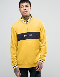 Свитшот с высоким воротником и молнией Puma - Желтый