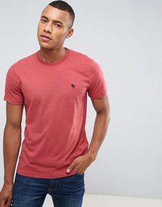 Красная узкая футболка с круглым вырезом Abercrombie & Fitch - Красный