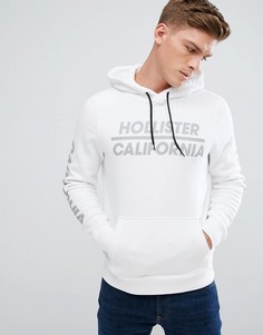 Белый спортивный худи с логотипом Hollister - Белый