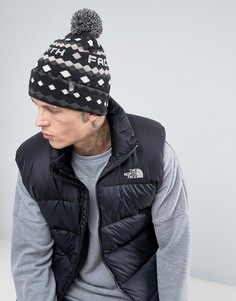 Черная шапка-бини с логотипом The North Face - Черный