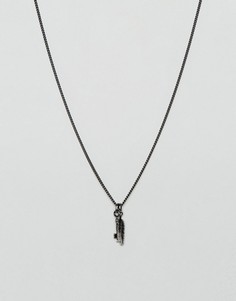 Серебристое ожерелье с подвесками в виде ключа и крыла Simon Carter - Серебряный