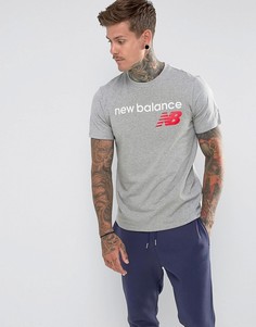 Серая футболка с логотипом New Balance Athletics MT73581_AG - Серый