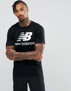 Черная футболка New Balance Essentials Stacked MT73587_BK - Черный