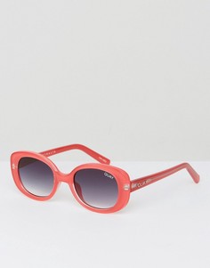 Красные квадратные солнцезащитные очки Quay Australia Lulu - Красный