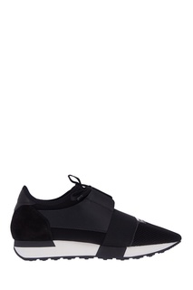 Черные текстильные кроссовки Race Balenciaga