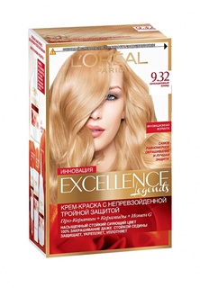 Краска для волос LOreal Paris Excellence, оттенок 9.32, Сенсационный блонд