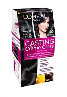 Краска LOreal Paris для волос Casting Creme Gloss, оттенок 100, Черная ваниль, 254 мл