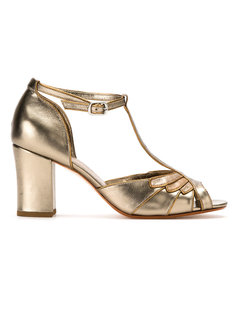 metallic leather pumps Sarah Chofakian