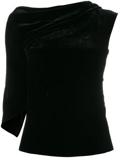 бархатный топ с одним рукавом  Peter Pilotto