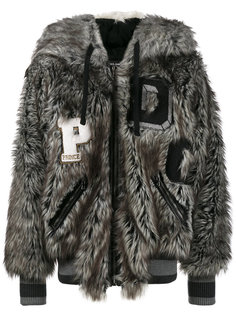 куртка-бомбер с капюшоном в виде волка Dolce & Gabbana