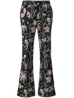 брюки с жаккардовым цветочным узором  Giamba