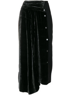 асимметричная юбка миди в полоску  Aalto