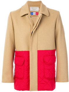 пальто дизайна колор-блок Maison Kitsuné
