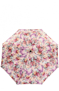 Складной зонт с цветочным принтом и декором на ручке Pasotti Ombrelli