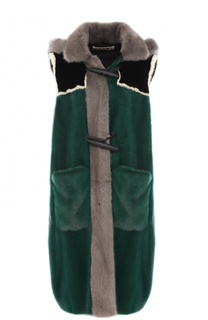 Норковый жилет с капюшоном Marni