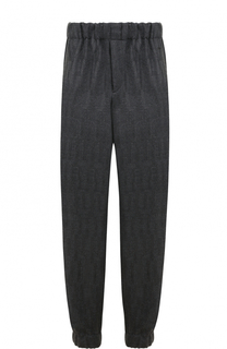 Шерстяные брюки с поясом и манжетами на резинке Zegna Couture