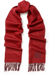 Шерстяной шарф с бахромой Loewe